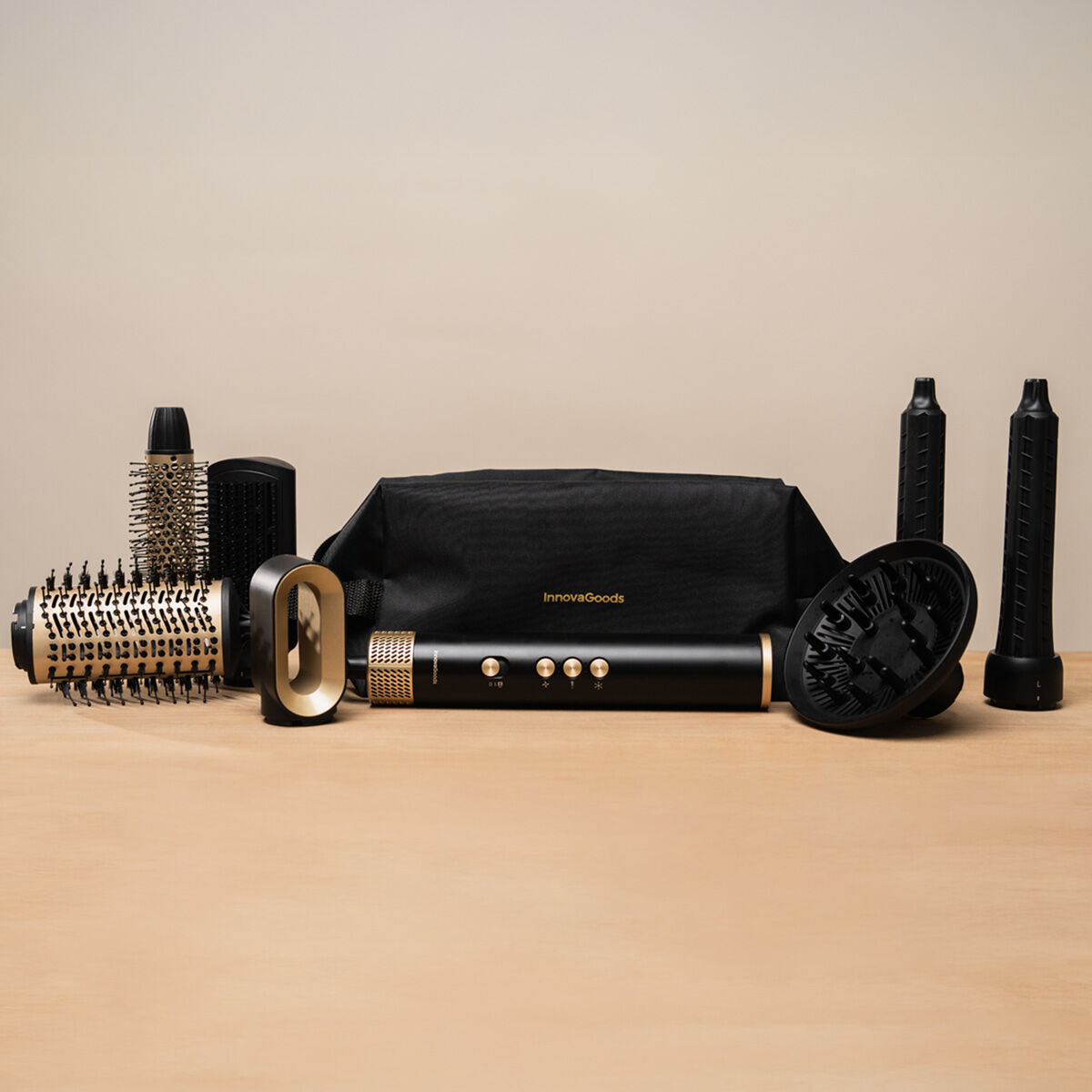 Brosse Soufflante Multifonction Ionique 1500 W - 7 Accessoires