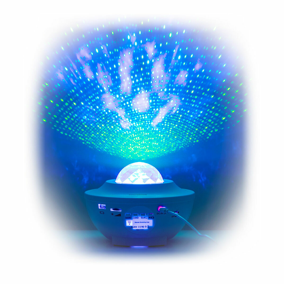 Projecteur Étoiles LED Galaxy - Veilleuse Musicale Ambiance