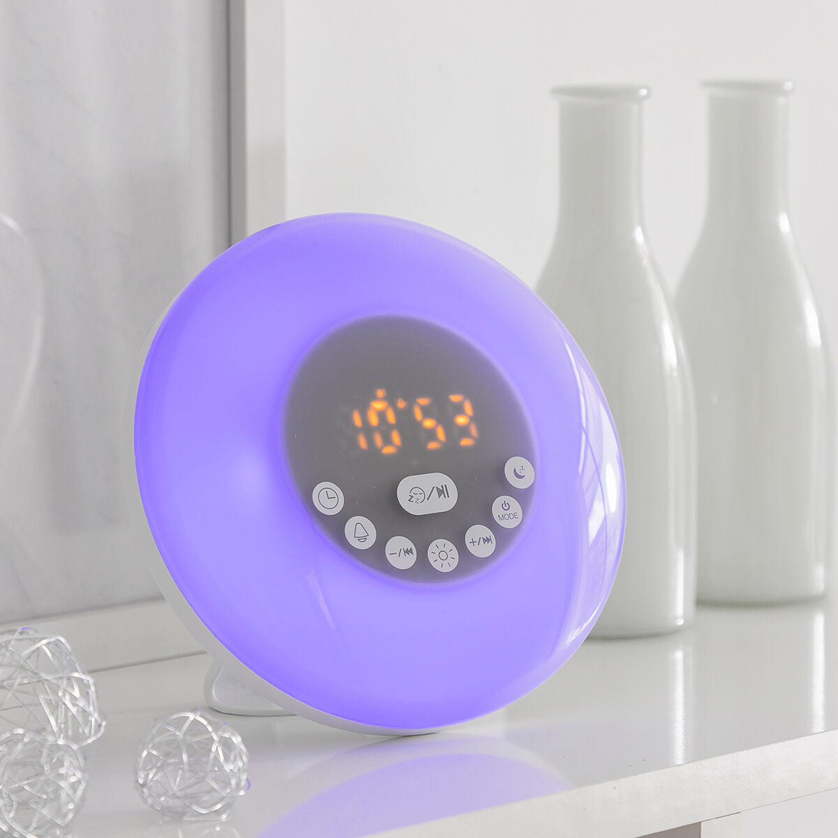 Réveil Lumineux Simulateur d'Aube avec Enceinte Bluetooth