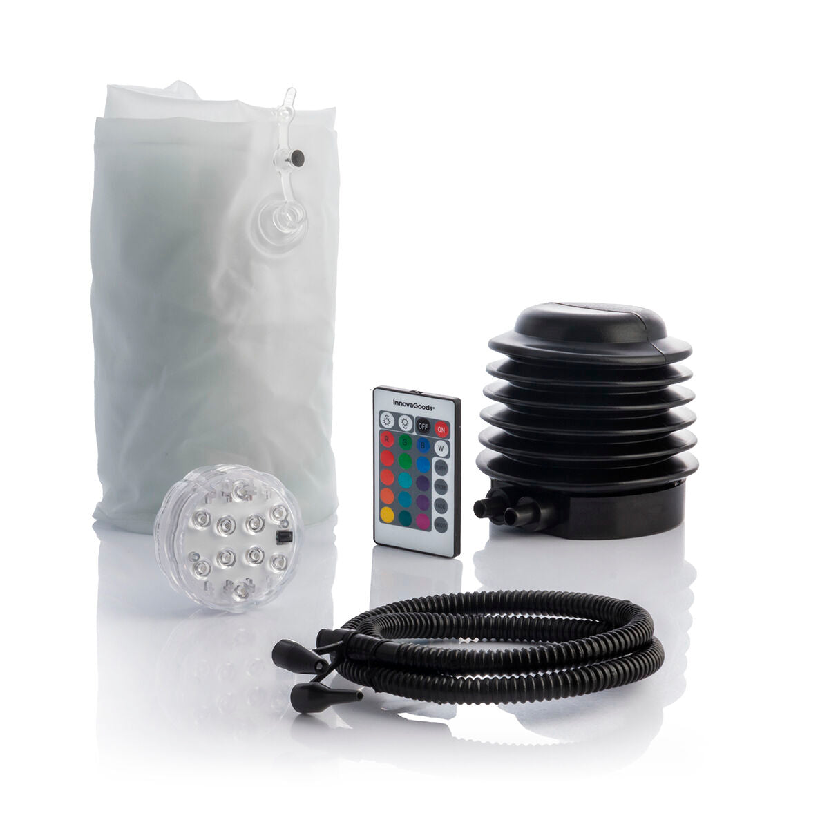Siège Gonflable LED Multicolore - Pouf Lumineux Télécommande