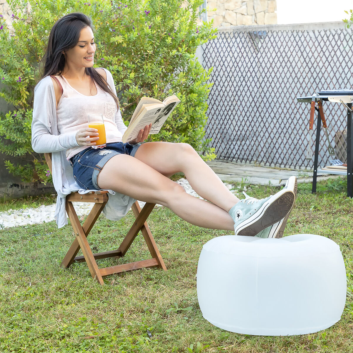 Siège Gonflable LED Multicolore - Pouf Lumineux Télécommande