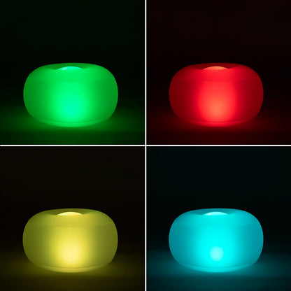Siège Gonflable LED Multicolore - Pouf Lumineux Télécommande