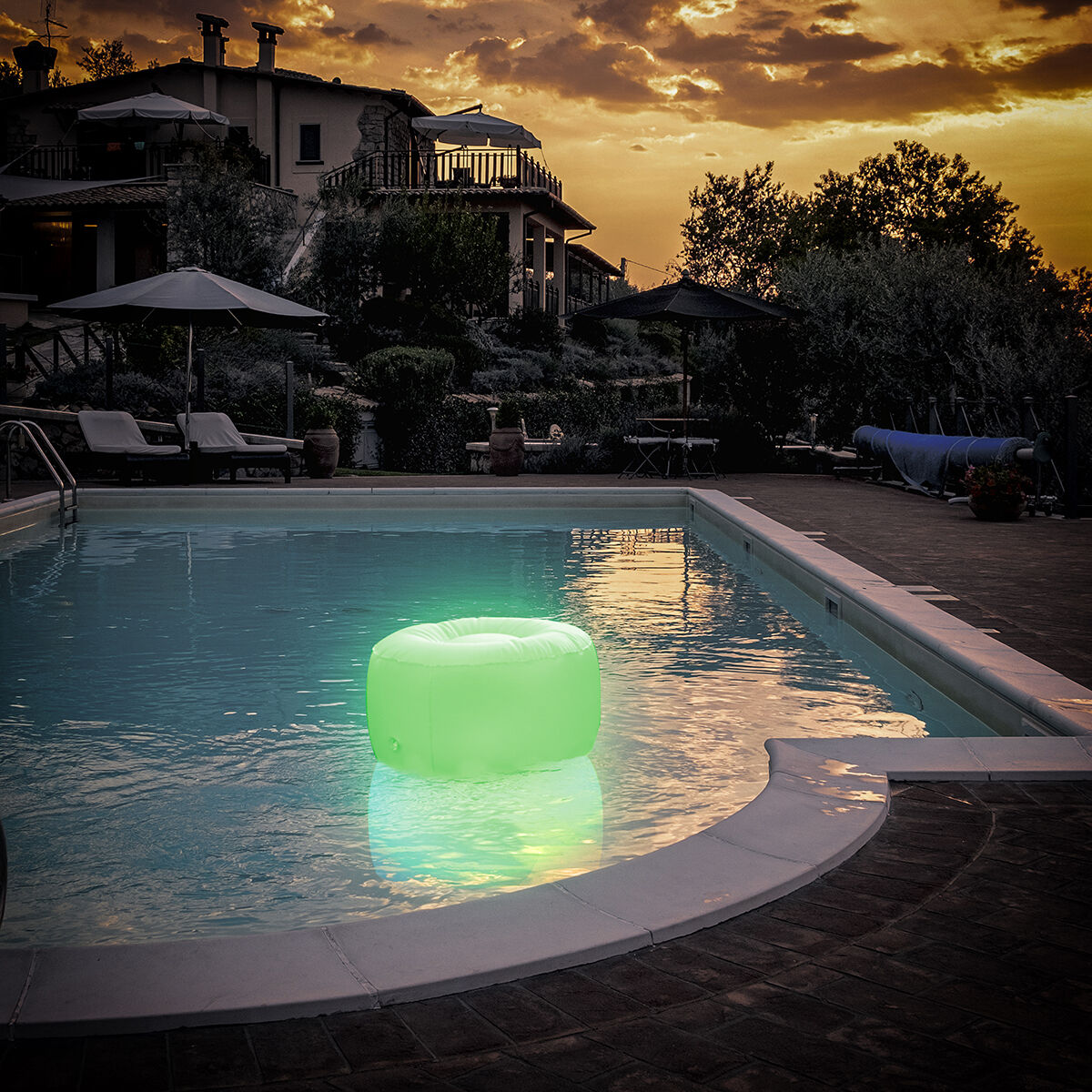 Siège Gonflable LED Multicolore - Pouf Lumineux Télécommande