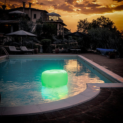 Siège Gonflable LED Multicolore - Pouf Lumineux Télécommande